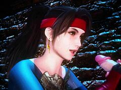 Get ready for a wild and crazy ride with Jessie and Tifa's cartoon sex scene