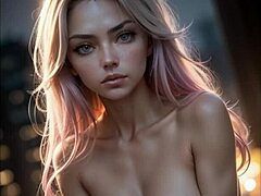 Compilation of hot sex scenes featuring amateur girls with pink hair and big boobs