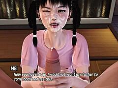 Monsterpik krijgt een happy end van een zwoele tiener in 3D Hentai