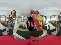 Virtuell virkelighetsopplevelse med en fantastisk rødhåret Latina som blir knullet i rumpa