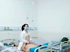 Big tits nurse and patient indulge in anal pleasure