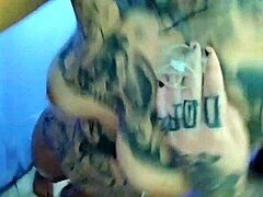 Muscular emo with tattoos masturbates in bluezao youtuber's apartment