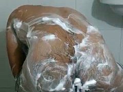 Hairy Bath Time with a Nude Girl