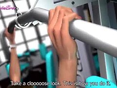 Гей-атлетка трахает свою киску в 3D-мультфильме
