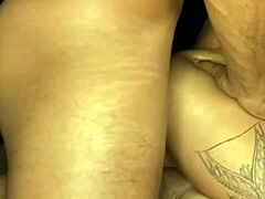 Tattooed amateur gets double penetrated in doggystyle