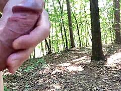 Cumshot i skogen: En naken homofil opplevelse