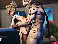 Mercy, the busty blonde, indulges in some hot fucking after a compilation of blowjobs