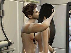 Нецензурированная 3D-хентай-секс-сцена с Simlish Dzire в ванной