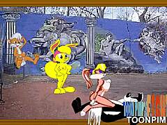 Pepe Le Pew, en tegneserie kanin, bliver slem med Lola Rabbit