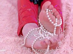 Closeup Foot Fetish Video Featuring Arya Grander's Big Feet