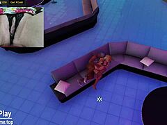 Experience the thrill of a 3D porn game with a monster cock and dancing