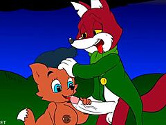 Cartoon hentai video: Reynard the Fox takes on Michaelilla's mouth