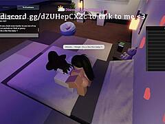 First-time gay romp with a futa in gaming world of Roblox