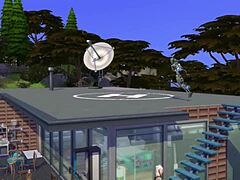 Dolgun göğüslere sahip yeni teslim edilen Sims 4 modeli