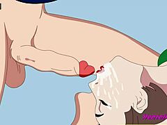 Vellystig moden kvinde udfører en enestående oralsex - Eksplicit animeret Hentai