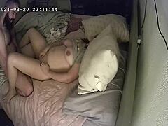 Married woman caught cheating on hidden camera, kissing and getting creampied
