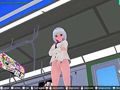 Gizli anime, h-oyunu sırasında asansörde blowjob ve creampie yapıyor