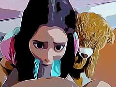 Asiatische Stieftochter wird in einem Cartoon-Hentai-Video zu täglichen sexuellen Begegnungen mit ihrem perversen Stiefvater gezwungen