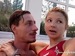 Gina Gerson and Jason Steels passionate outdoor hardcore encounter